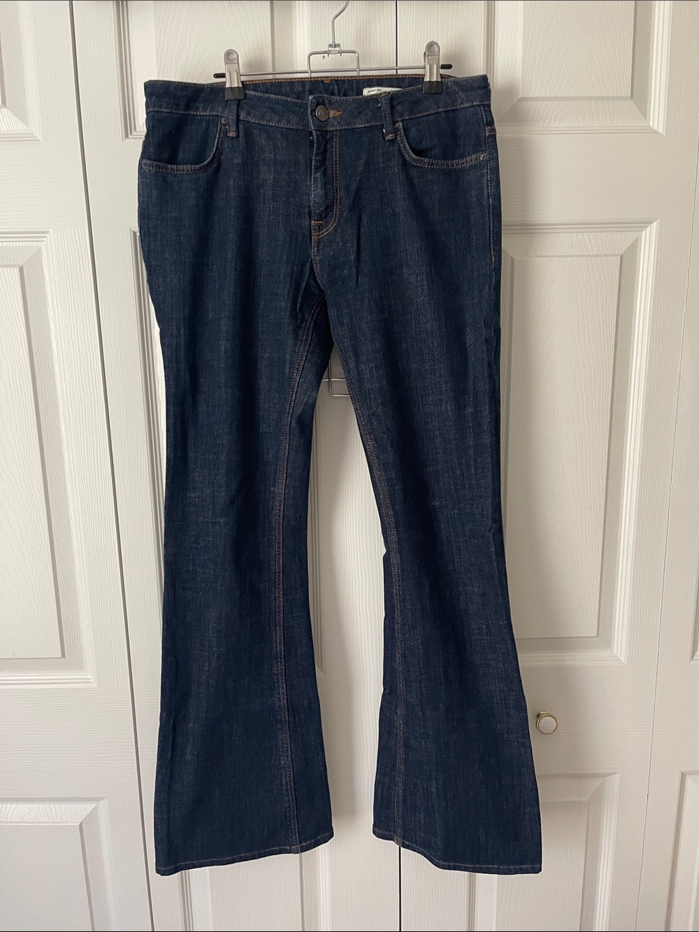 Zara ZW Dark Blue Flare Jeans